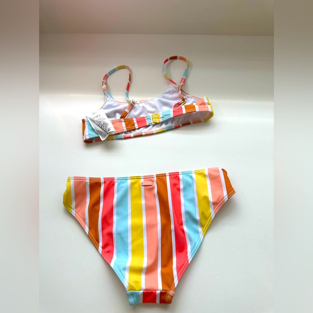 Roxy size ten girls bikini multicolor